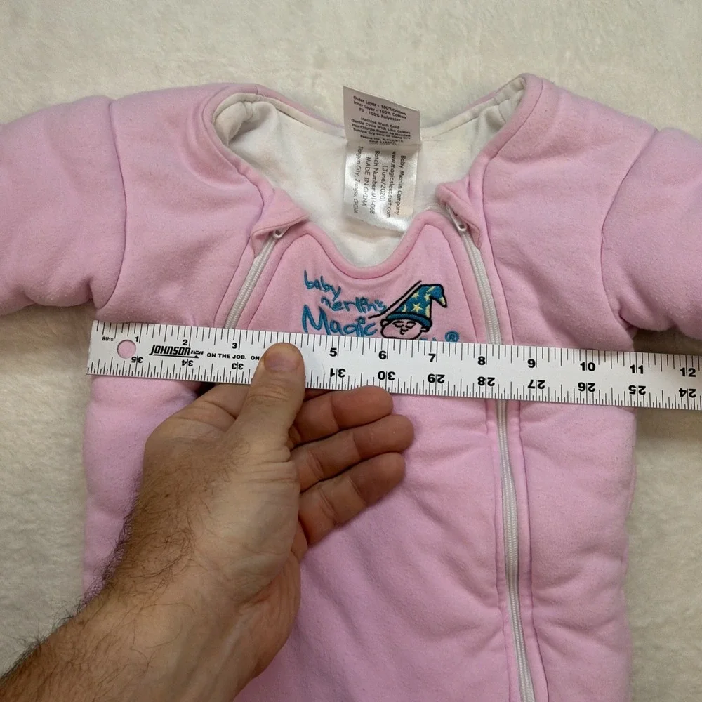 Baby Merlin Magic Sleepsuit Pink 3-6‎ Months Sleep Sack Swaddle Transition Small
